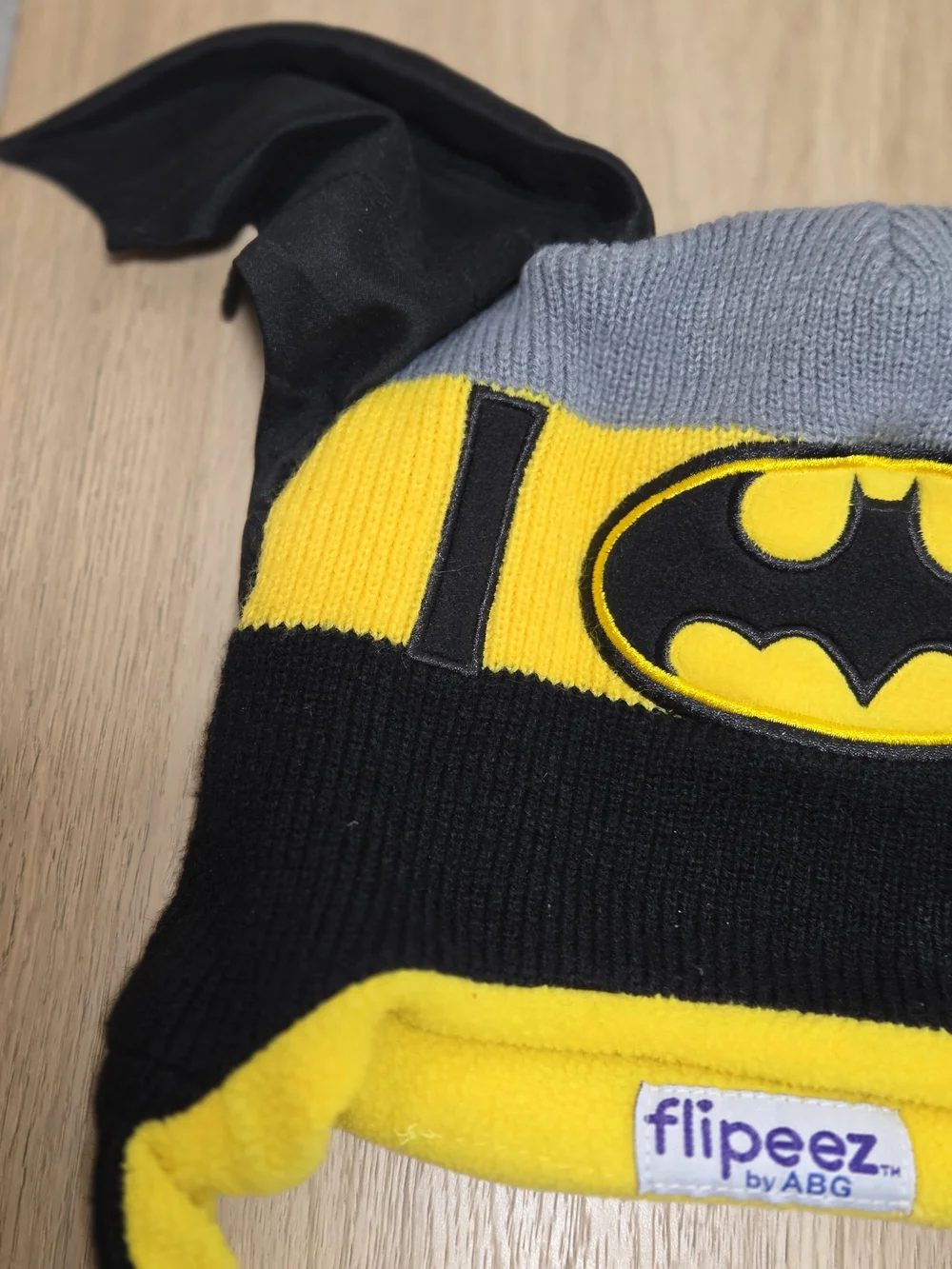 Batman Yellow & Black Knit Kids Hat